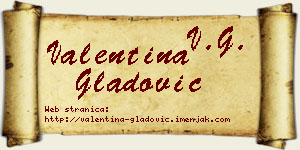 Valentina Gladović vizit kartica